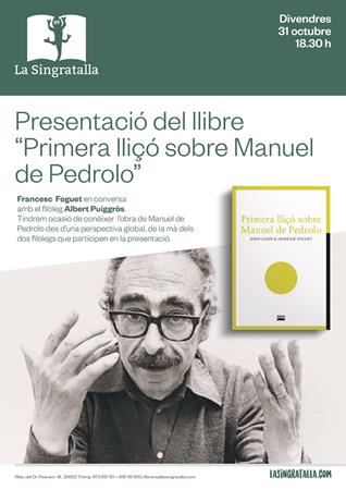 Primera lliçó sobre Manuel de Pedrolo | Llibreria Online de Tremp