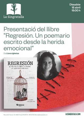 Presentació del llibre "Regresión. Un poemario escrito desde la herida emocional" de Lluna Iglesias | Llibreria Online de Tremp
