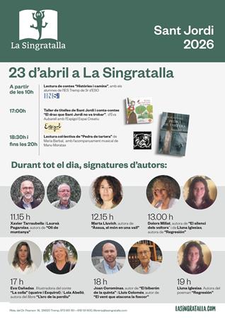 Diada de Sant Jordi 2026: llibres, roses i moments per recordar | Llibreria Online de Tremp