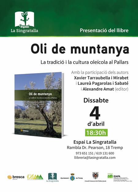 Presentació del llibre "Oli de muntanya" de Xavier Tarraubella i Laureà Pagarolas | Llibreria Online de Tremp