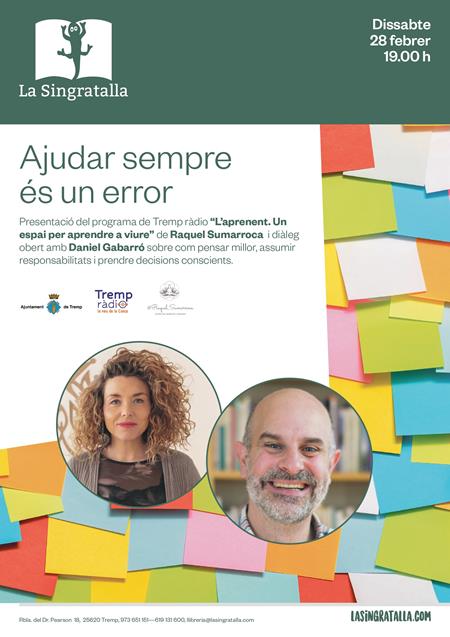 Presentació del programa de ràdio "L'aprenent. Un espai per aprendre a viure" amb Raquel Sumarroca i Daniel Gabarró | Llibreria Online de Tremp