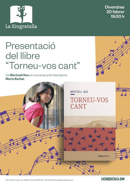Presentació del llibre "Torneu-vos cant" de Meritxell Nus | Llibreria Online de Tremp