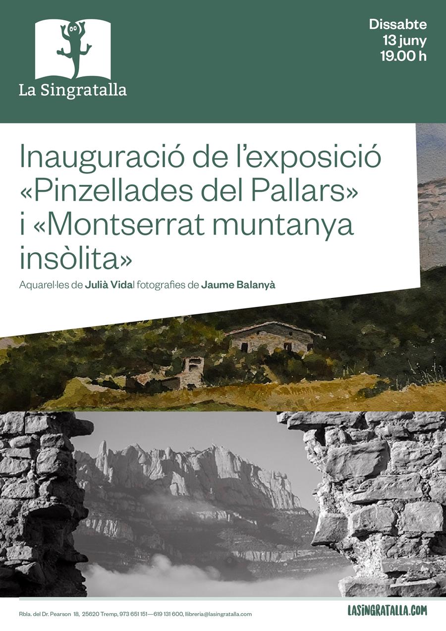 Inauguració de l’exposició “Pinzellades del Pallars" i "Montserrat muntanya insòlita" - Llibreria Online de Tremp