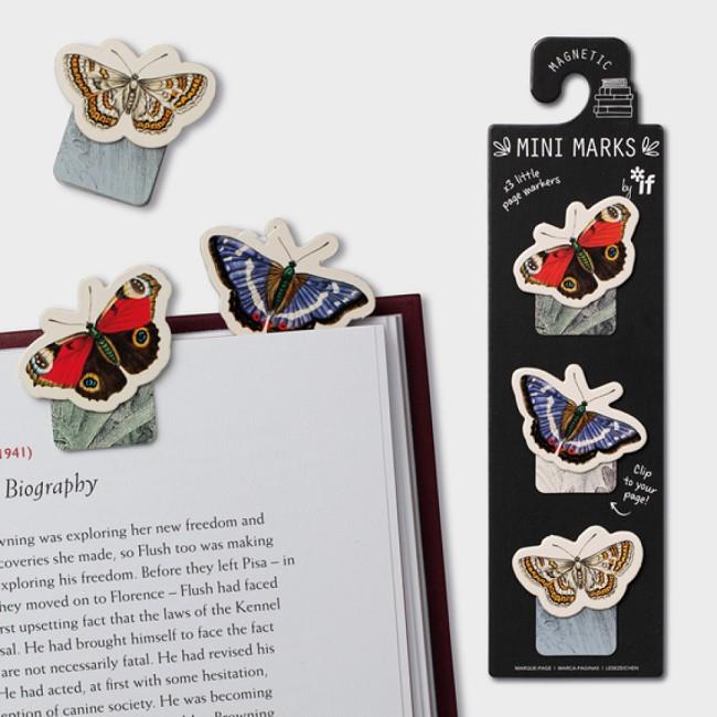 3 MINI PUNTS DE LLIBRE MAGNÈTICS PAPALLONES | 5035393159085 | Llibreria Online de Tremp