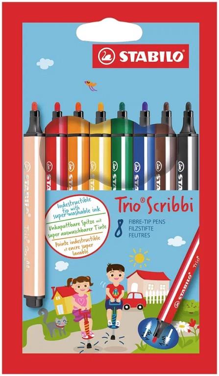 STABILO TRIO SCRIBBI ESTOIG DE 8 COLORS | 4006381343626 | Llibreria Online de Tremp