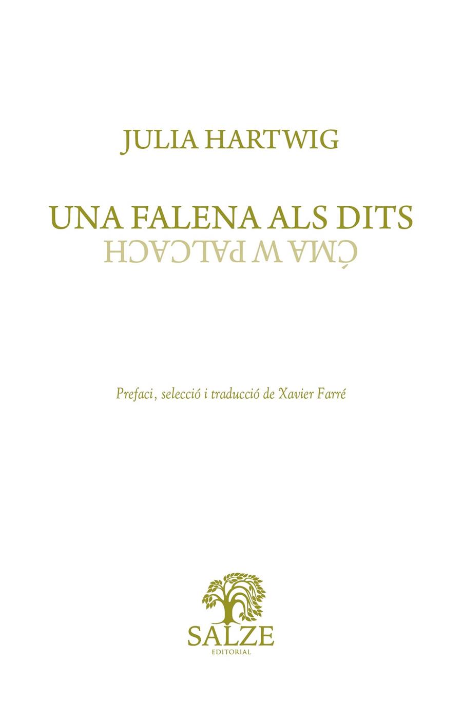 UNA FALENA ALS DITS | 9788409687541 | HARTWIG, JULIA | Llibreria Online de Tremp