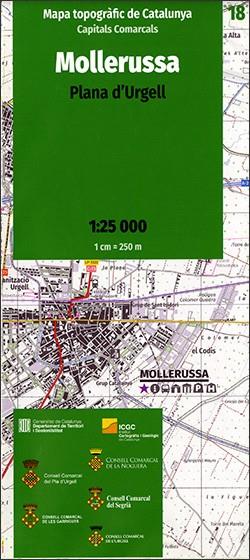 MAPA TOPOGRÀFIC DE CATALUNYA 1:25 000. CAPITALS COMARCALS 18 - MOLLERUSSA | 9788418601125 | Llibreria Online de Tremp