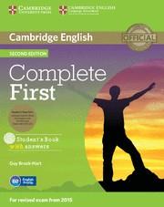 COMPLETE FIRST  STUDENT'S BOOK PACK (STUDENT'S BOOK WITH ANSWERS WITH CD-ROM, CL | 9781107698352 | BROOK-HART, GUY