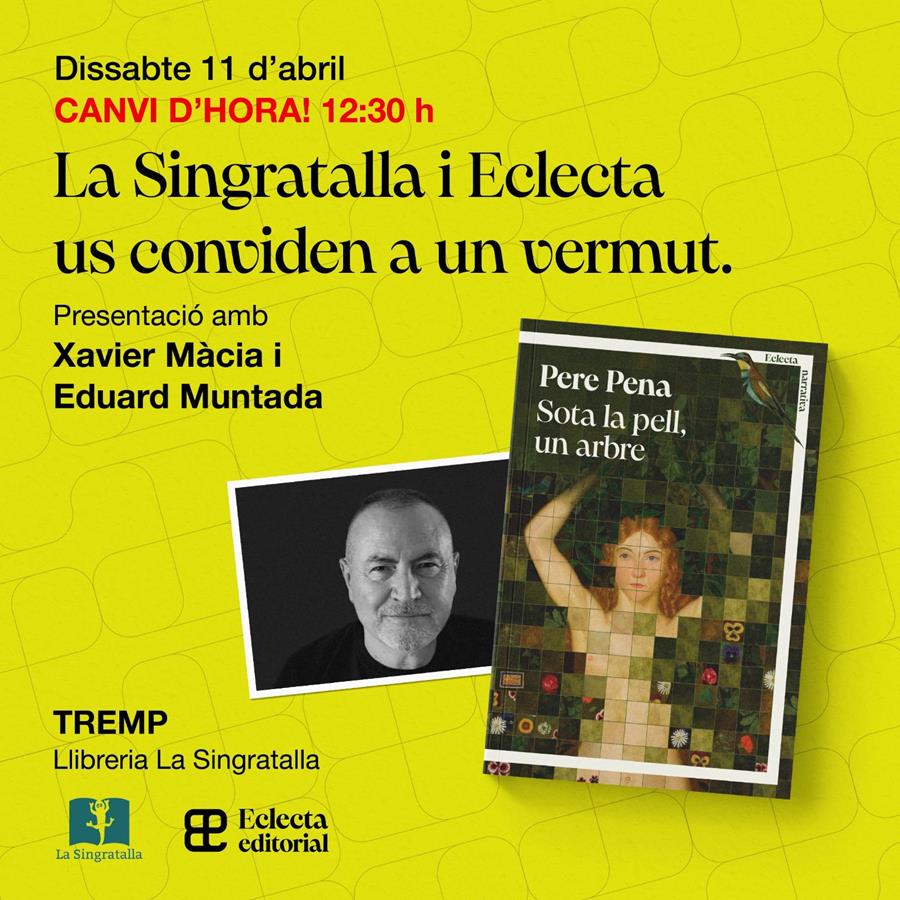 Presentació-vermut del llibre "Sota la pell, un arbre" de Pere Pena - Llibreria Online de Tremp