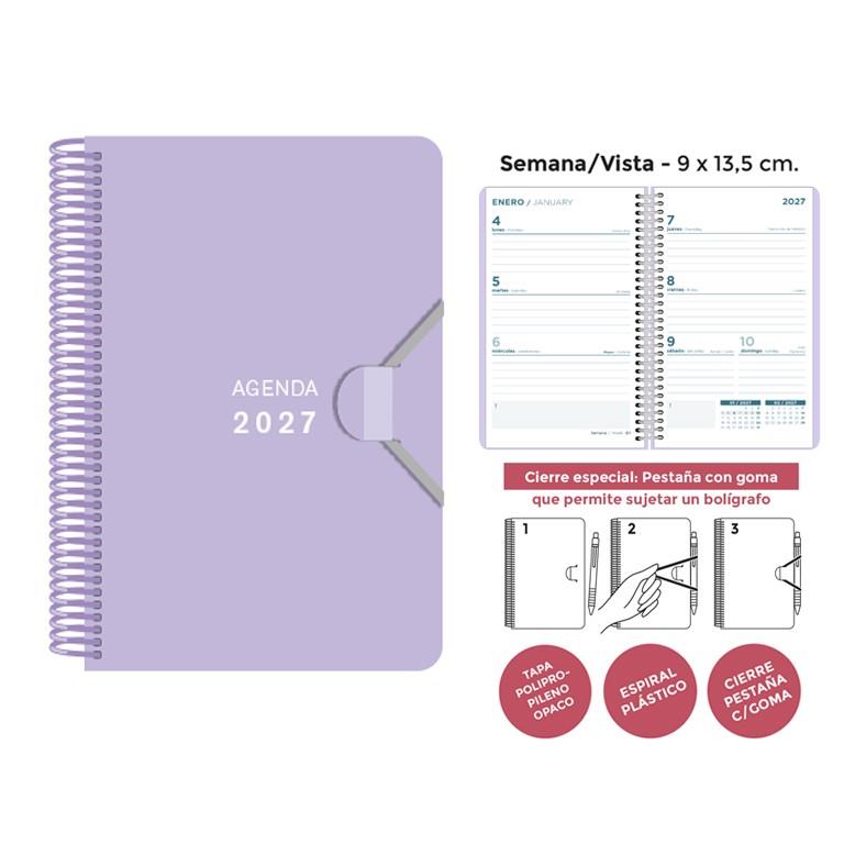AGENDA 2027 COLOR LILA SENFORT SETMANA VISTA | 8412885261056 | Llibreria Online de Tremp