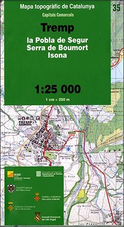 MAPA TOPOGRÀFIC DE CATALUNYA 1:25 000. CAPITALS COMARCALS. 35 - TREMP | 9788439394990