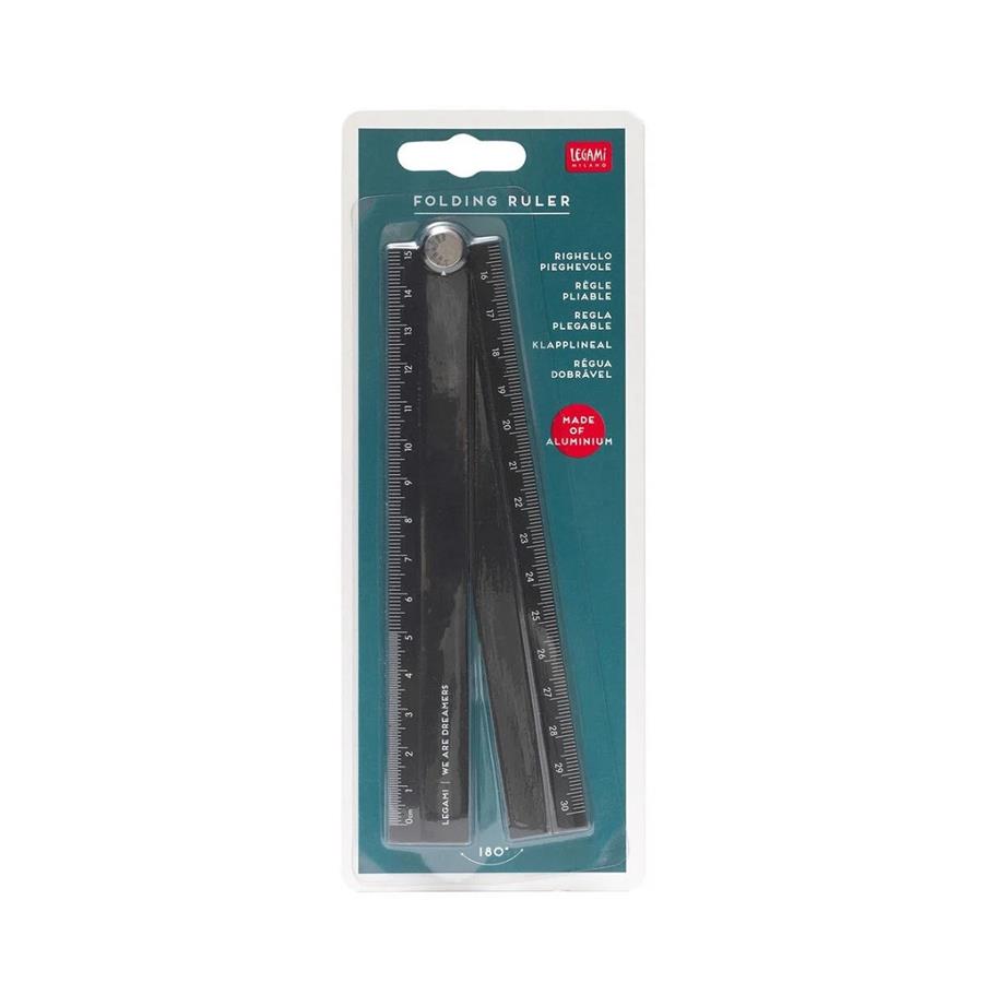 REGLA PLEGABLE D'ALUMINI NEGRA | 8054320561262 | Llibreria Online de Tremp