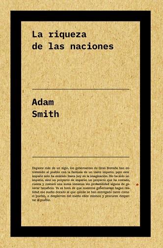 LA RIQUEZA DE LAS NACIONES | 9788417893965 | SMITH, ADAM | Llibreria Online de Tremp
