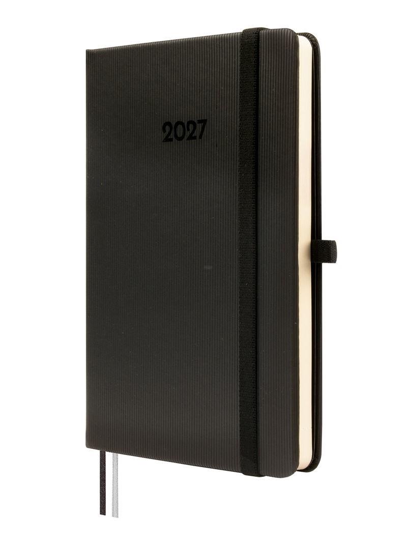 AGENDA 2027 TEXTURA SETMANA VISTA HORITZONTAL NEGRE M | 8422952422594 | Llibreria Online de Tremp
