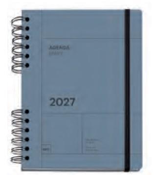 AGENDA ESPIRAL WIRE-O 2027 DIA VISTA GRIS_CAST | 8422593346433 | Llibreria Online de Tremp