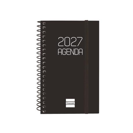 AGENDA ESPIRAL OPAQUE  E3 2027 NEGRE SETMANA VISTA HORITZONTAL | 8422952427704 | Llibreria Online de Tremp