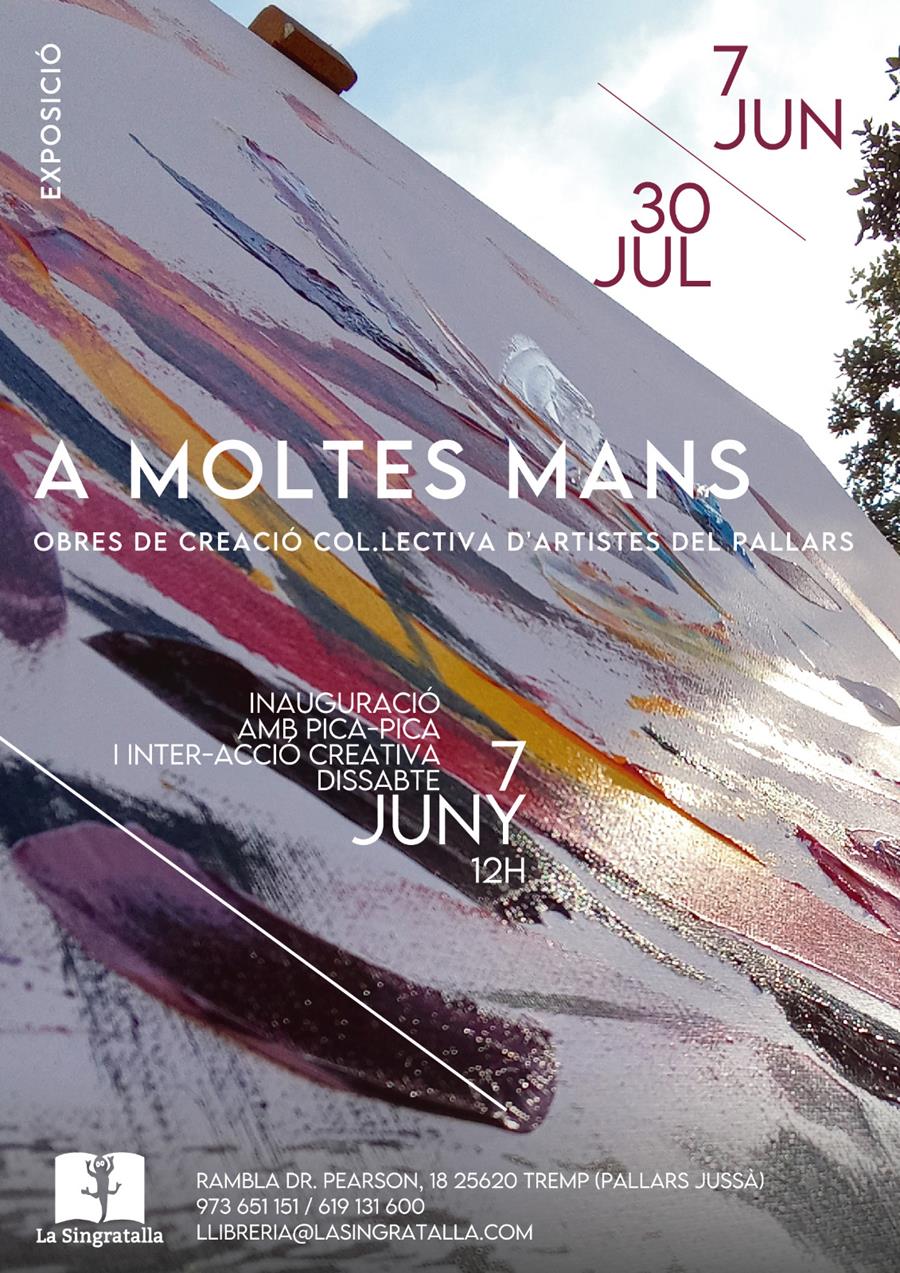 Inauguració de l'exposició ”A moltes mans. Obres de creació col·lectiva d'artistes del Pallars” - Llibreria Online de Tremp