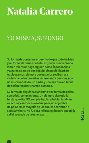YO MISMA, SUPONGO | 9788494489112 | NATALIA CARRERO