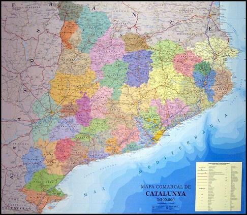 MAPA DE CATALUNYA COMARQUES MURAL | 9788415347743 | NIN CATALÀ, JOSEP