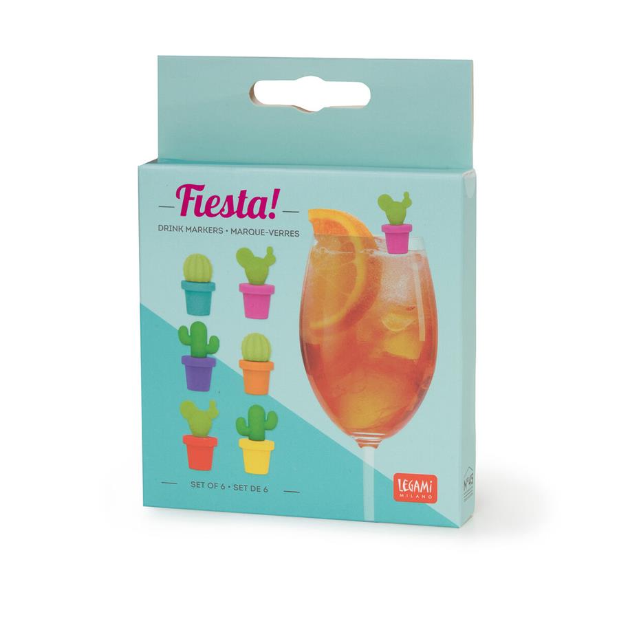 SET DE 6 MARCADORS DE GOTS CACTUS FESTA | 8052461963051 | Llibreria Online de Tremp