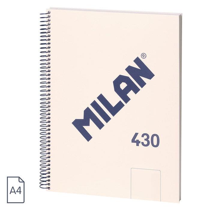 LLIBRETA MILAN ESPIRAL A4 FULL BLANC BEIGE | 8411574110262