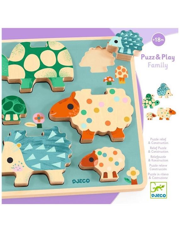 PUZZLE DE FUSTA PUZZ & PLAY FAMILY | 3070900010840 | Llibreria Online de Tremp
