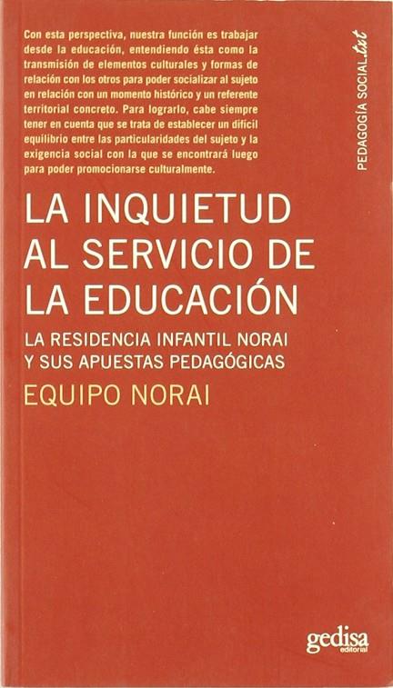 LA INQUIETUD AL SERVICIO DE LA EDUCACION | 9788497842051 | EQUIPO NORAI | Llibreria Online de Tremp