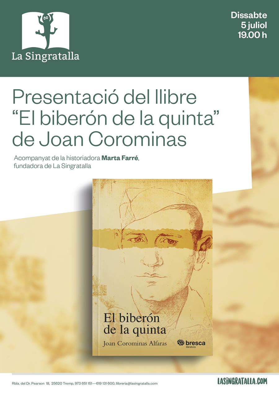 Presentació del llibre "El biberón de la quinta" de Joan Corominas - Llibreria Online de Tremp