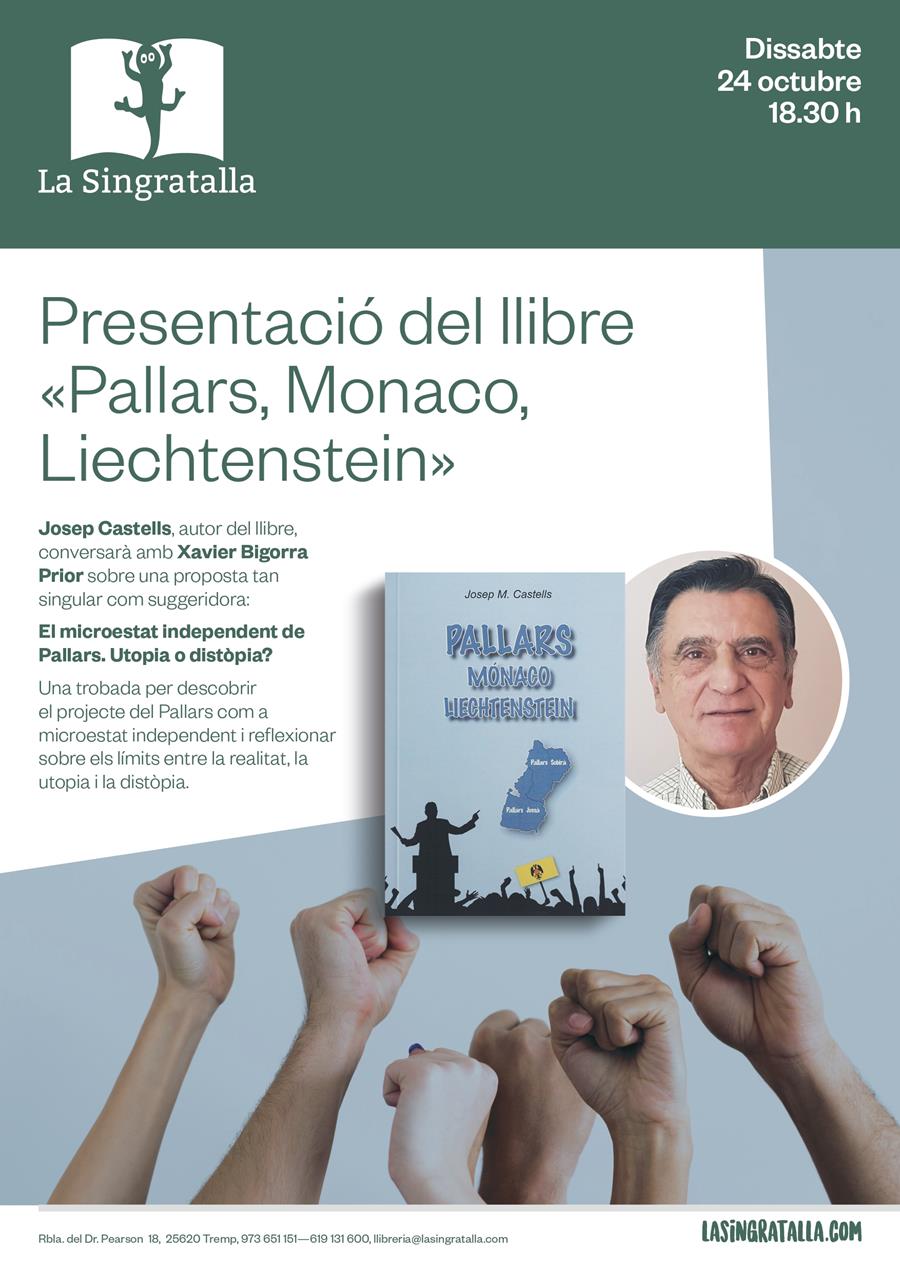Presentació del llibre “Pallars, Monaco, Liechtenstein” de Josep M. Castells - Llibreria Online de Tremp