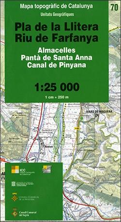 MAPA TOPOGRÀFIC DE CATALUNYA 1:25 000. UNITATS GEOGRÀFIQUES - 70 - PLA DE LA LLI | 9788439388678