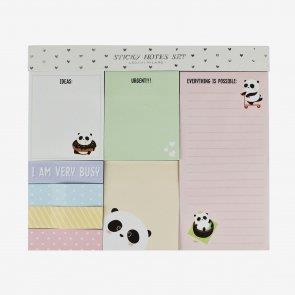 SET DE 8 BLOCS DE NOTES ADHESIVES PANDA | 8051122265084