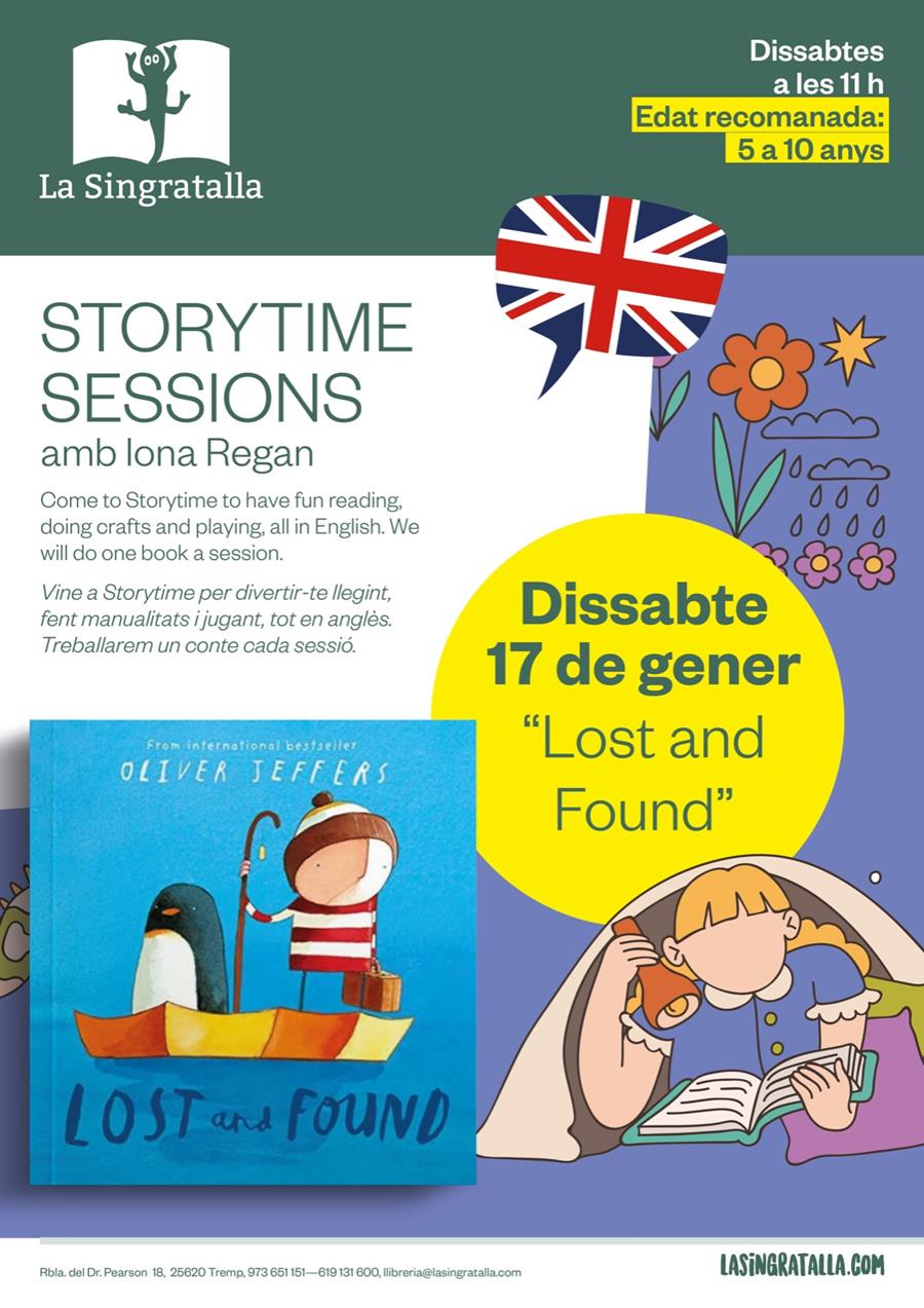 STORYTIME amb IONA REGANY "LOST AND FOUND" - Llibreria Online de Tremp