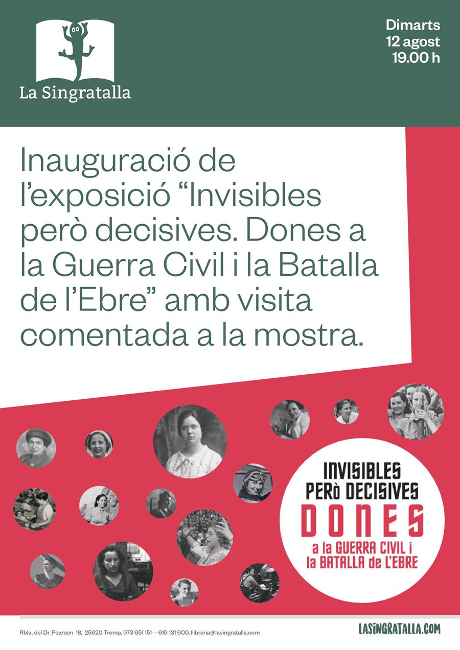 Inauguració de l’exposició “Invisibles però decisives. Dones a la Guerra Civil i la Batalla de l’Ebre” - Llibreria Online de Tremp