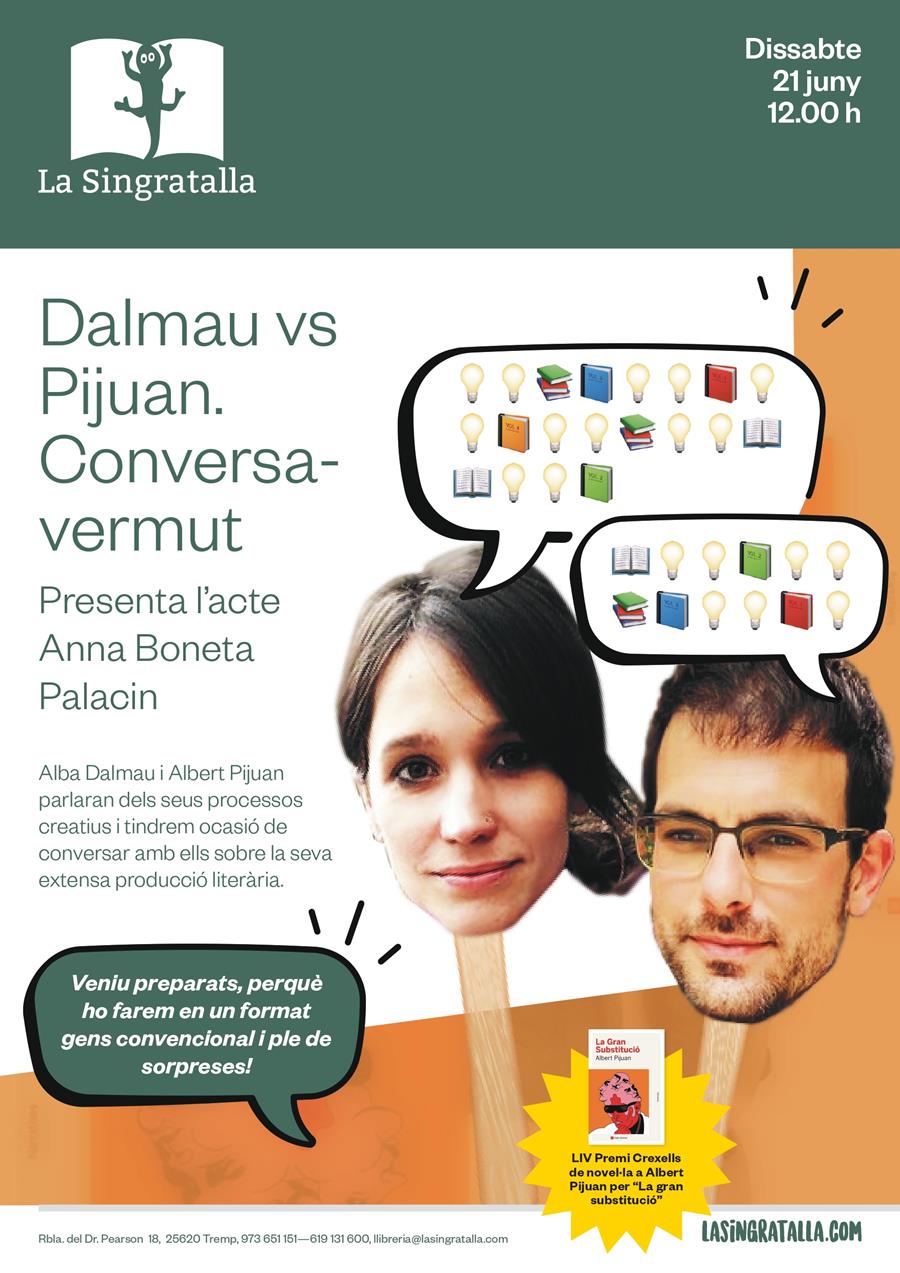 Conversa-vermut amb l’Alba Dalmau i l’Albert Pijuan - Llibreria Online de Tremp
