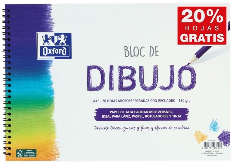 BLOC DE DIBUIX A4 FULLS MICROPERFORATS AMB REQUADRE | 8412771038113 | Llibreria Online de Tremp