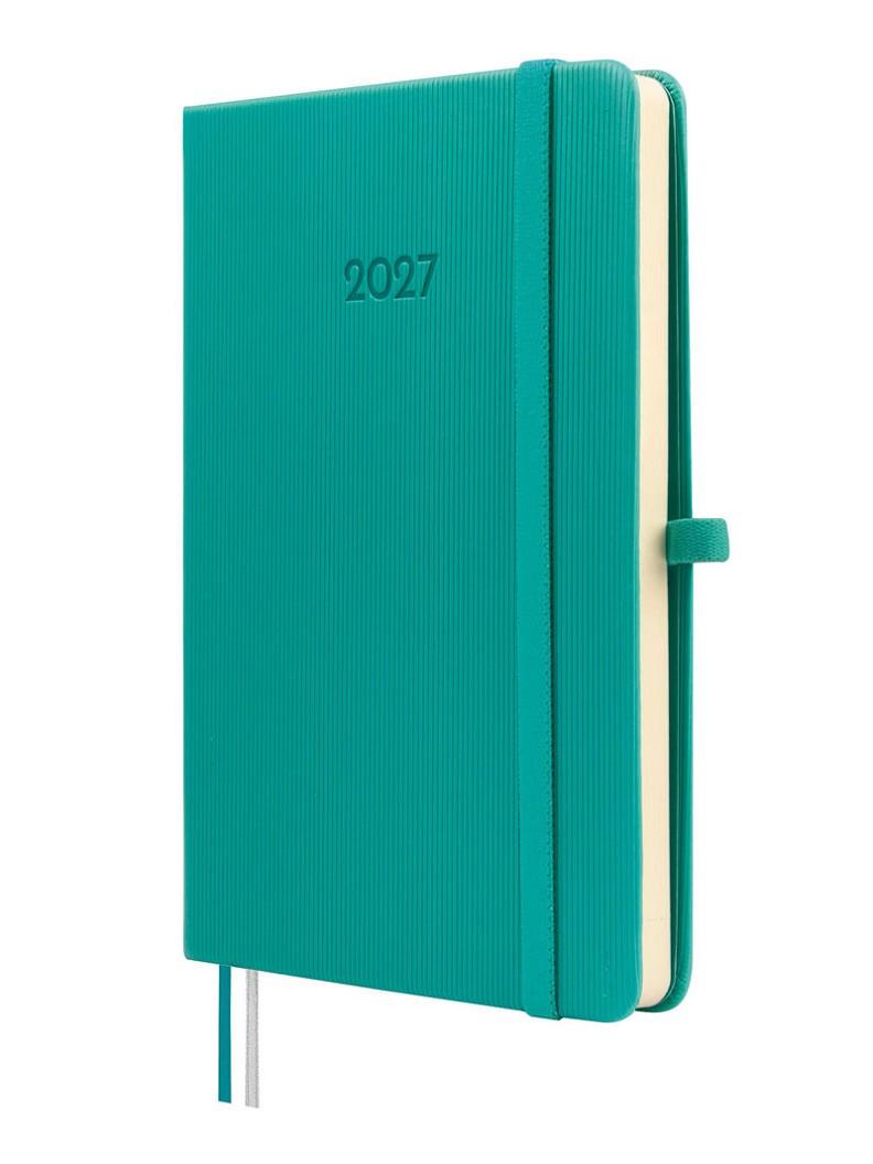 AGENDA 2027 TEXTURA SETMANA VISTA HORITZONTAL TURQUESA M | 8422952422716 | Llibreria Online de Tremp
