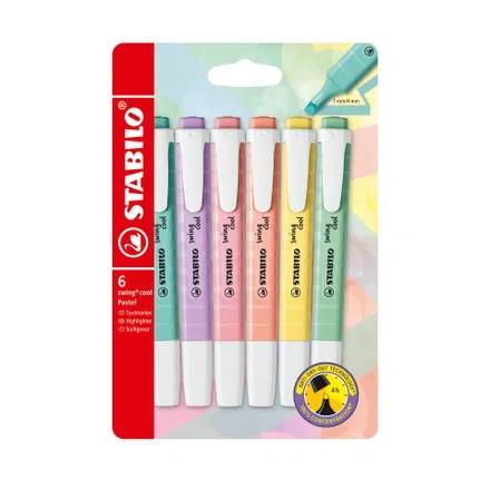 FLUORESCENT STABILO SWING COOL PASTEL ESTOIG DE 6 COLORS | 4006381527453 | Llibreria Online de Tremp