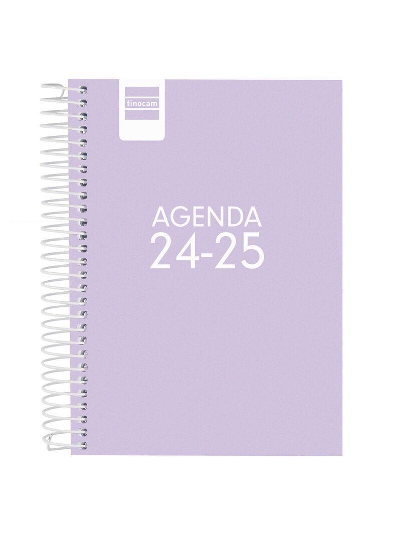 AGENDA ESCOLAR 2024-2025 CAT DP 120X164MM FINOCAM ESPIRAL LILA | 8422952377085 | Llibreria Online de Tremp