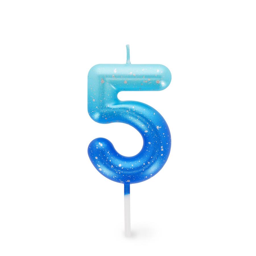 ESPELMA D'ANIVERSARI 5 BLAU | 8052694016746 | Llibreria Online de Tremp