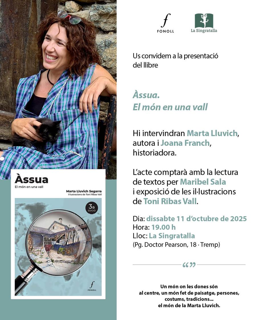 Presentació del llibre "Assua. El món en una vall" de Marta Lluvich - Llibreria Online de Tremp