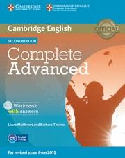 COMPLETE ADVANCED WORKBOOK WITH ANSWERS WITH AUDIO CD 2ND EDITION | 9781107675179 | MATTHEWS, LAURA/THOMAS, BARBARA | Llibreria Online de Tremp