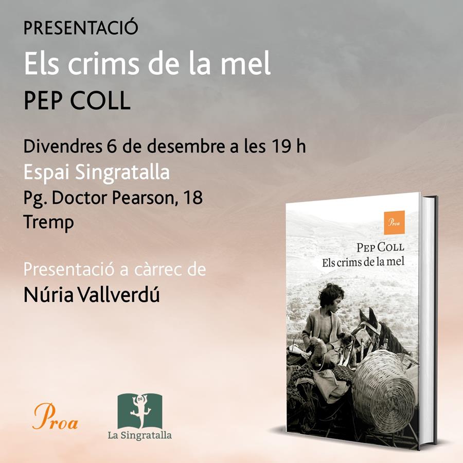 Presentació del llibre "ELS CRIMS DE LA MEL" de PEP COLL - Llibreria Online de Tremp