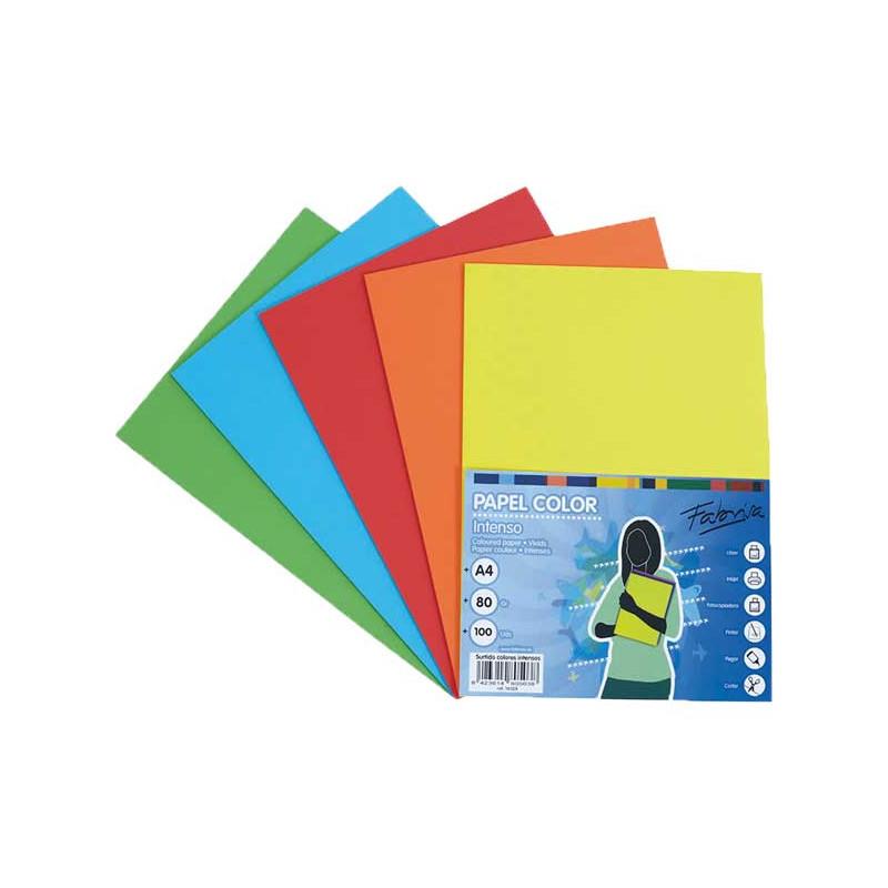 ASSORTIT DE PAPER DE COLORS DINA4 100H 8O GR | 8423614805038 | Llibreria Online de Tremp