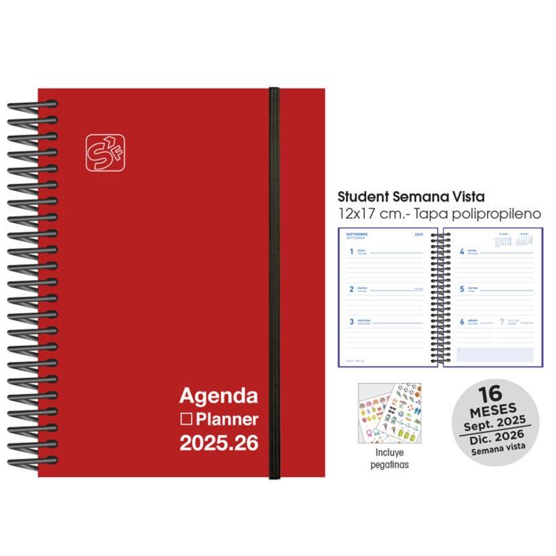 AGENDA ESCOLAR 25/26 CAT. POLIP. VERMELL | 8412885249429 | Llibreria Online de Tremp