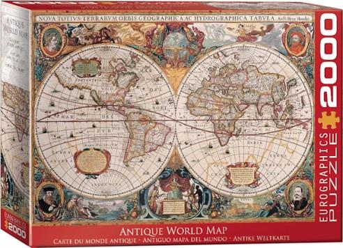PUZLE MAPA MUNDIAL ANTIC 2000 PECES | 628136119979 | Llibreria Online de Tremp