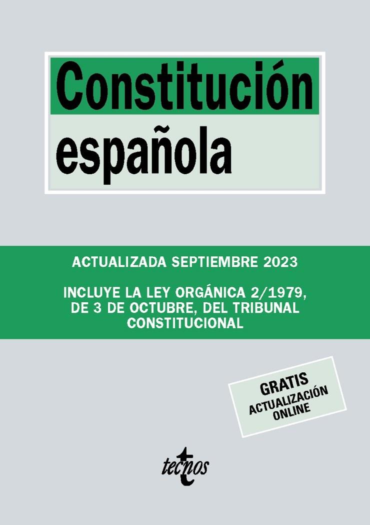 CONSTITUCIÓN ESPAÑOLA | 9788430988365 | EDITORIAL TECNOS | Llibreria Online de Tremp