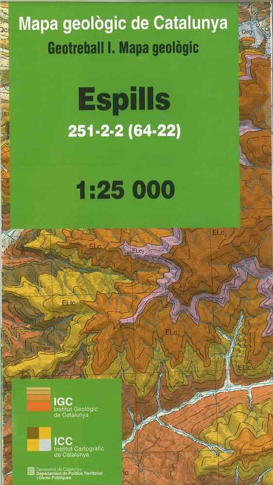 MAPA GEOLOGIC DE ESPILLS 1: 25 000 | 8414774500529 | Llibreria Online de Tremp