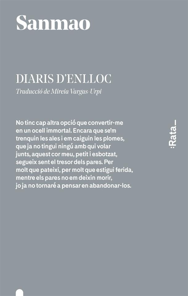 DIARIS D'ENLLOC | 9788416738069 | SANMAO | Llibreria Online de Tremp