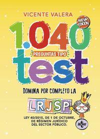 1040 PREGUNTAS TIPO TEST LRJSP | 9788430971039 | VALERA, VICENTE | Llibreria Online de Tremp
