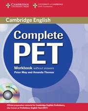 COMPLETE PET WORKBOOK WITHOUT ANSWERS WITH AUDIO CD | 9780521741392 | MAY, PETER/THOMAS, AMANDA | Llibreria Online de Tremp